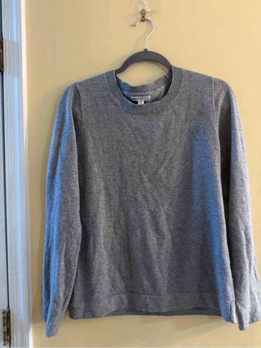 J Crew Mercantile Gray Crewneck Sweater - medium